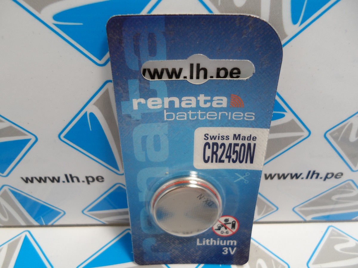 CR2450N         Renata 3V, 540mAh, Lithium Coin Battery